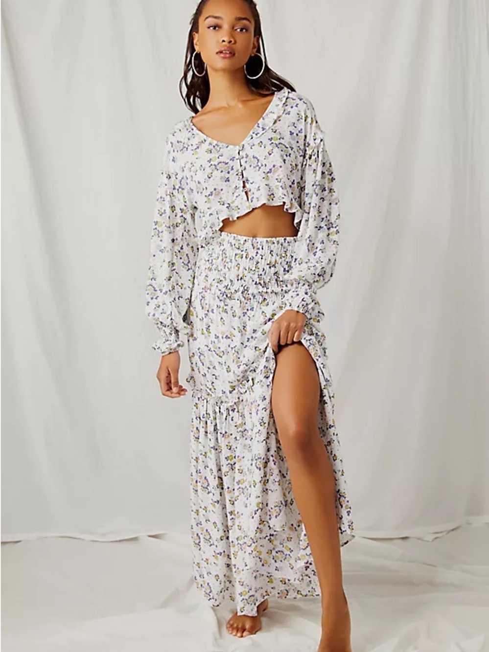 Free People Secret Gardens Skirt Set XS